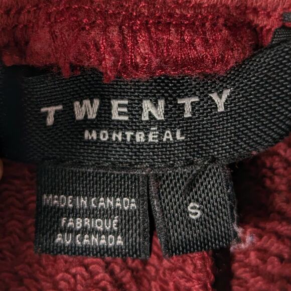 Twenty Montreal 36x34 Burgundy Knit Pants Canada Cotton Minimalist Lounge - Picture 3 of 4